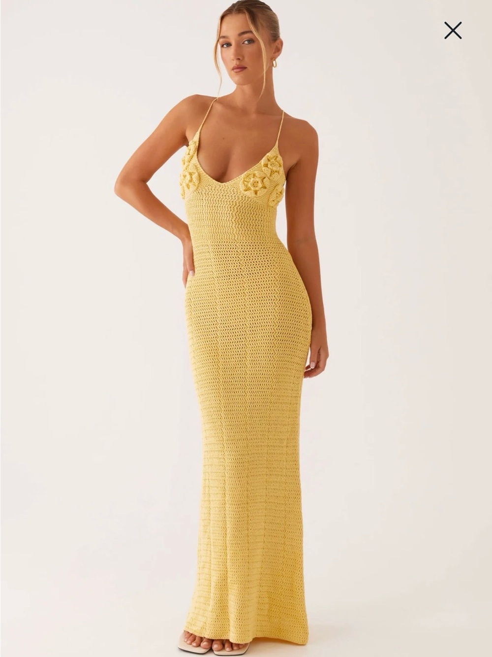 Peppermayo Zara Rose Crochet Maxi Dress